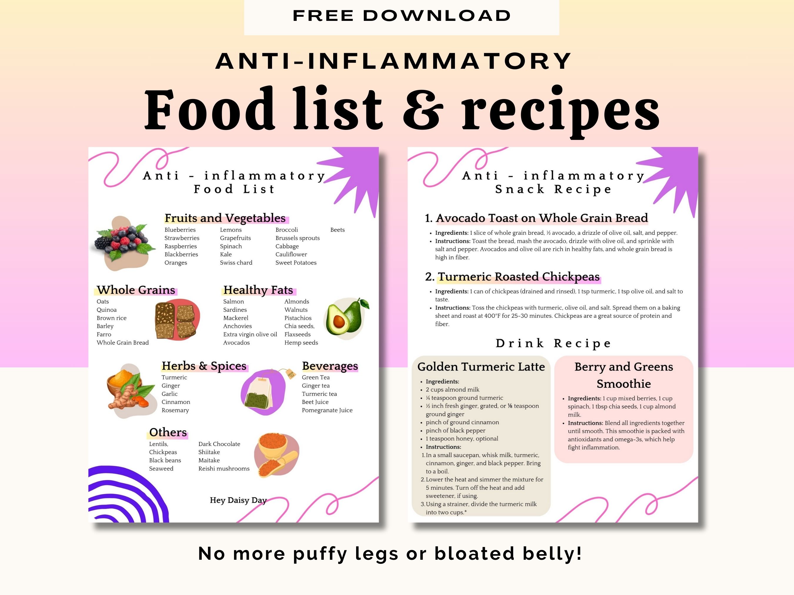 anti-inflammatory food list